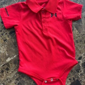 Under Armour Baby Polo Bodysuit Red Size 6–9 Months infant onesie